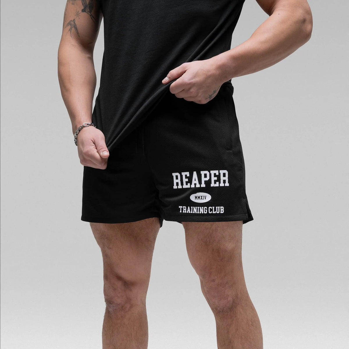Reaper Mesh Training Shorts - Black/White