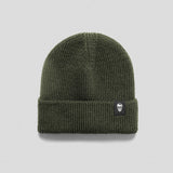 Ribbed Knit Skull Beanie - Green